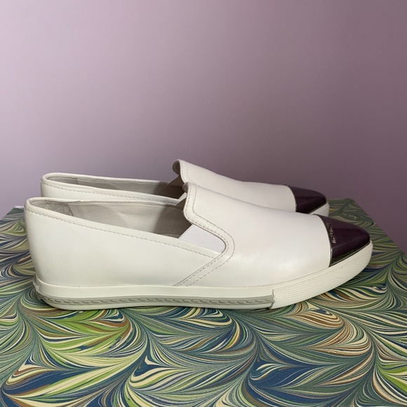 Miu Miu Metallic Cap-Toe Skate Sneaker - Picture 8 of 16